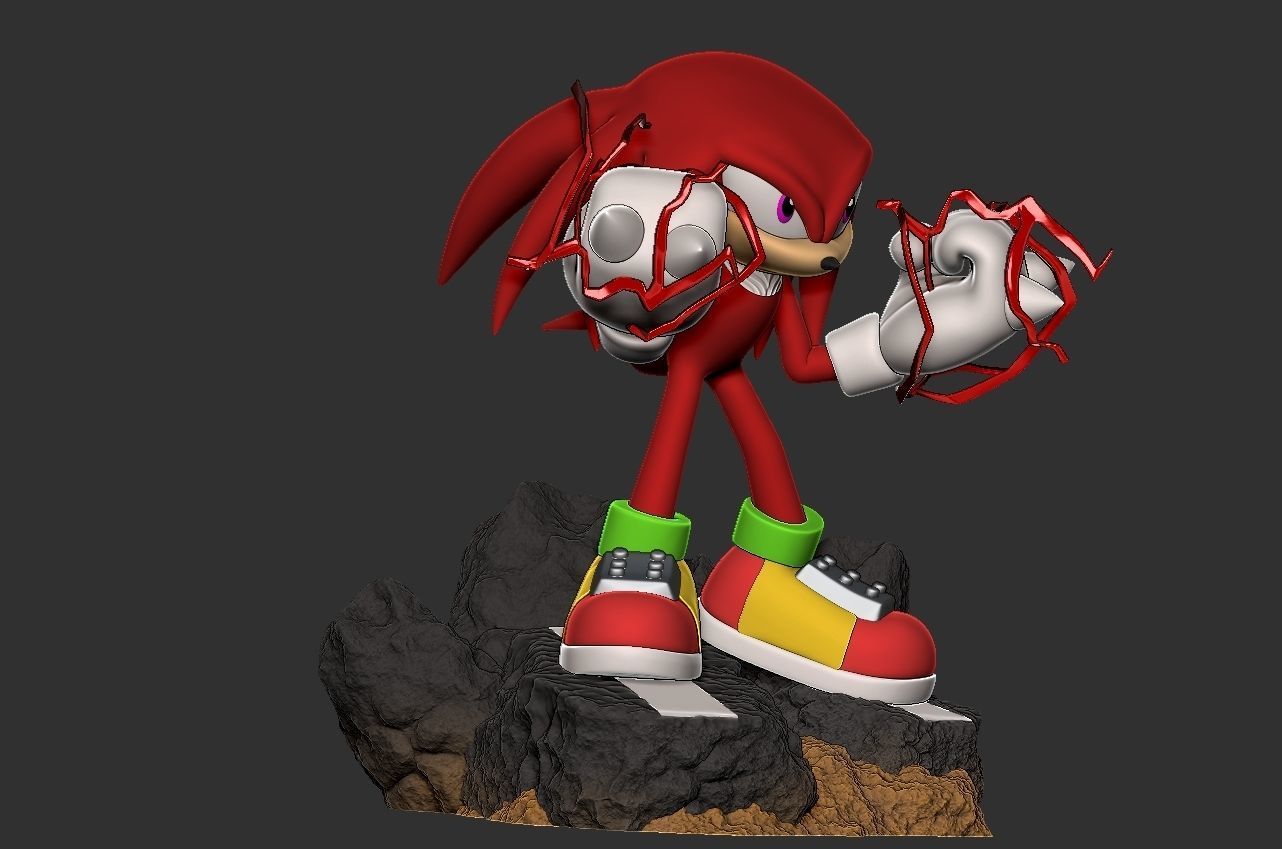 SONIC THE HEDGEHOG - knuckles 3D print model_5