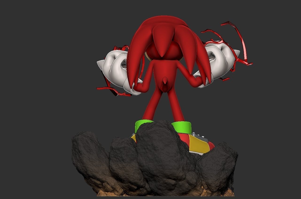 SONIC THE HEDGEHOG - knuckles 3D print model_6