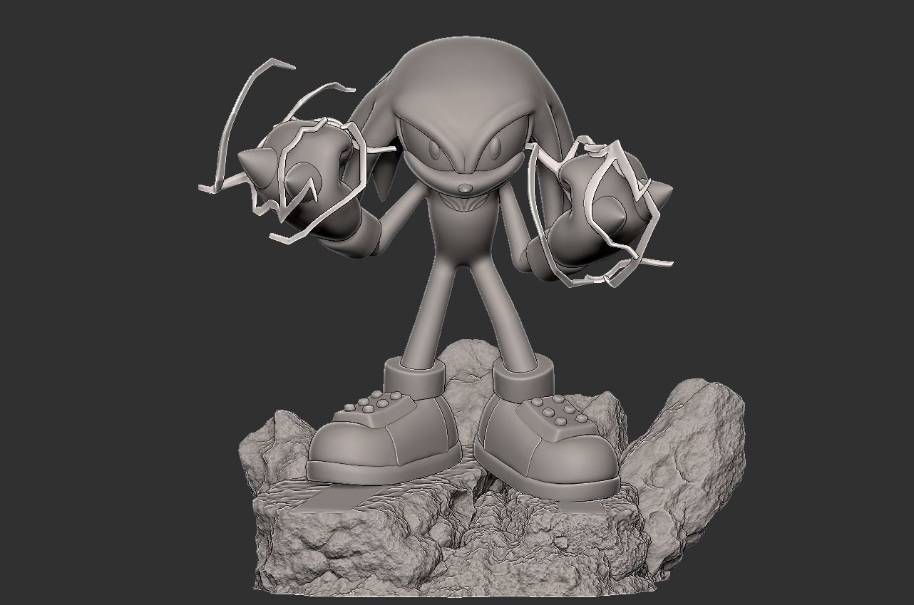 SONIC THE HEDGEHOG - knuckles 3D print model_2