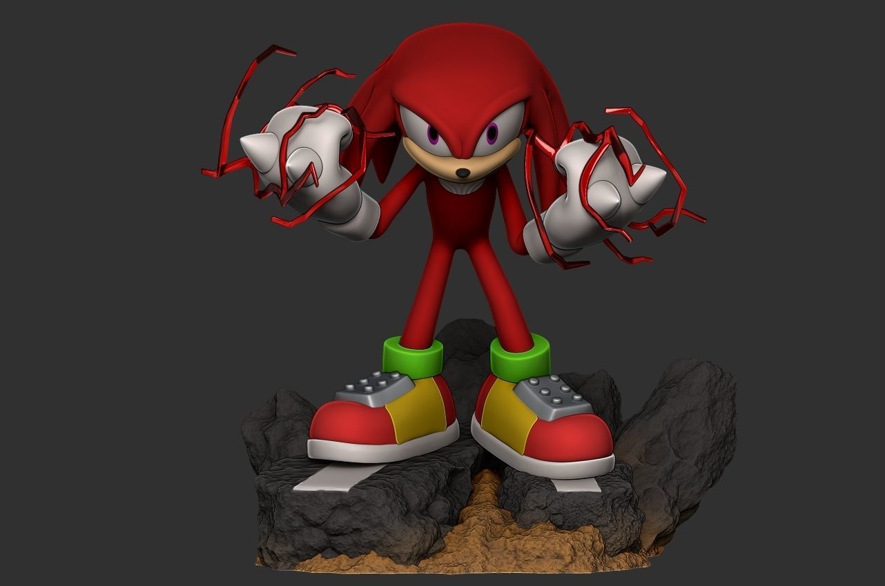 SONIC THE HEDGEHOG - knuckles 3D print model_3