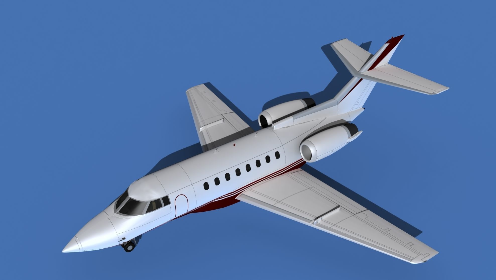 Hawker Siddley 1000 V11 3D model_10