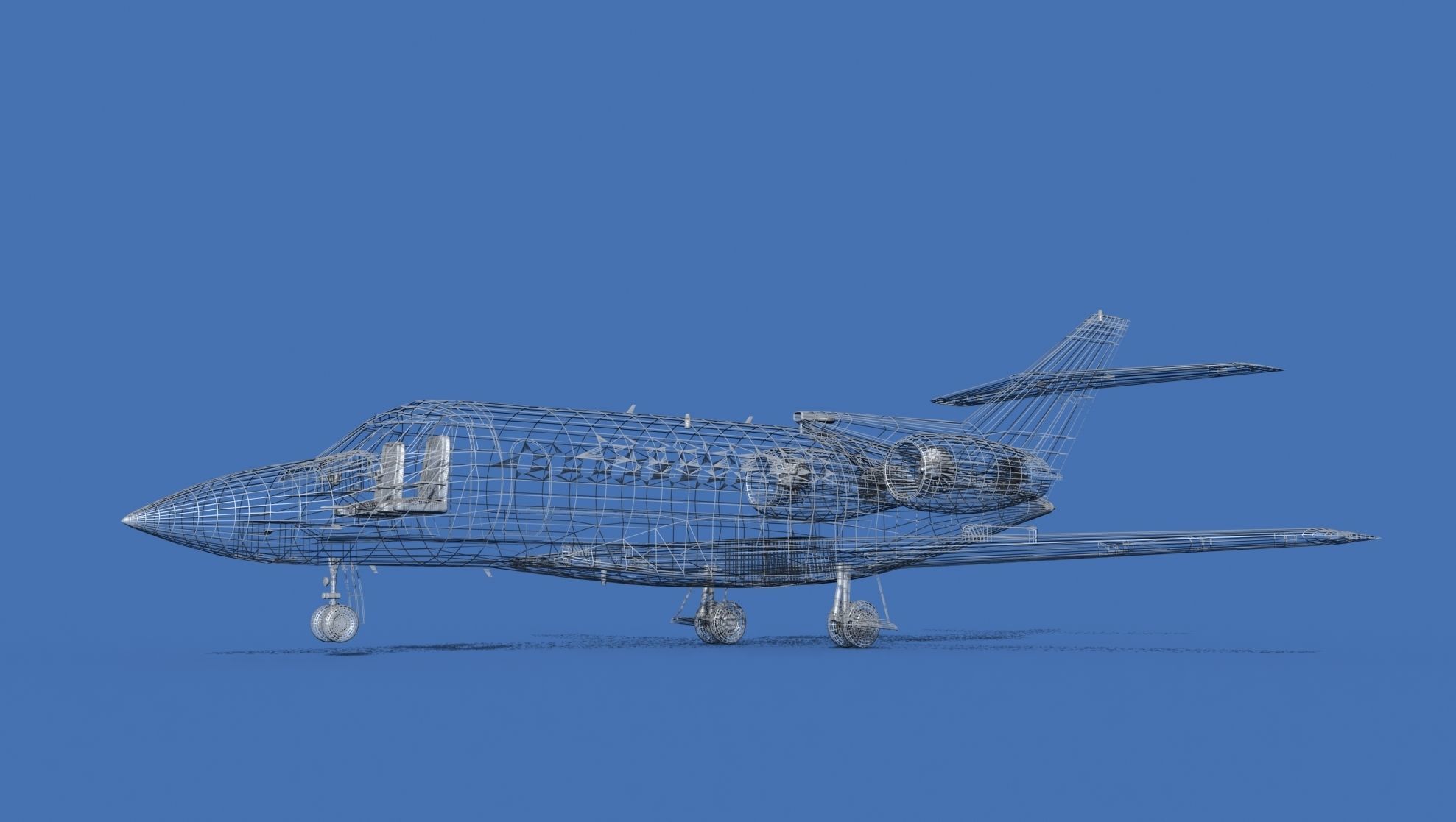 Hawker Siddley 1000 V11 3D model_11
