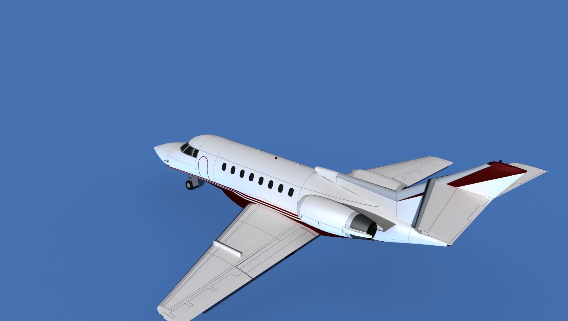 Hawker Siddley 1000 V11 3D model_8