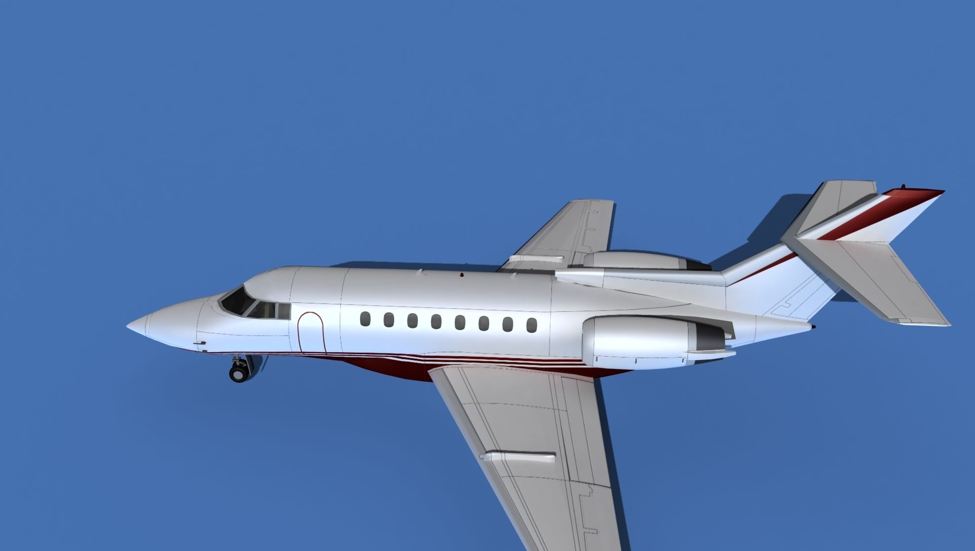 Hawker Siddley 1000 V11 3D model_9