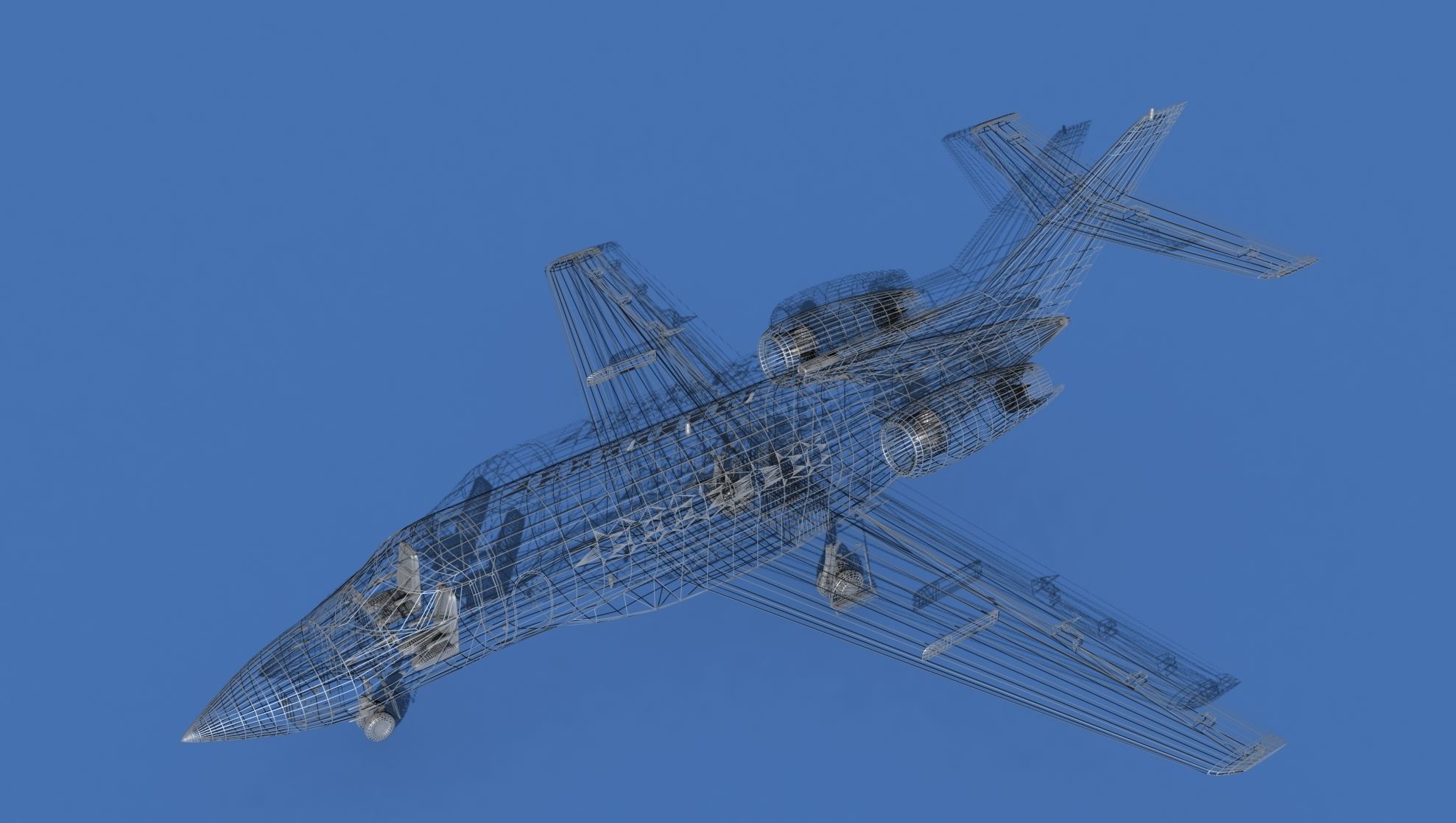 Hawker Siddley 1000 V12 3D model_16