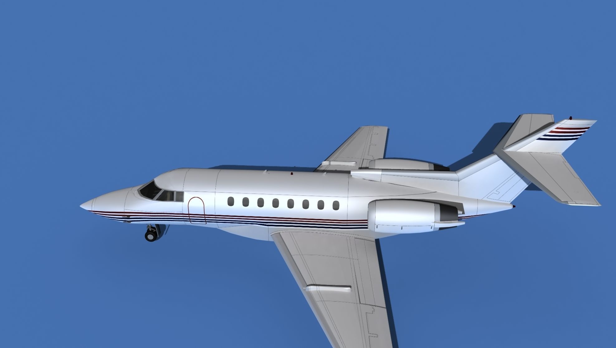 Hawker Siddley 1000 V12 3D model_9