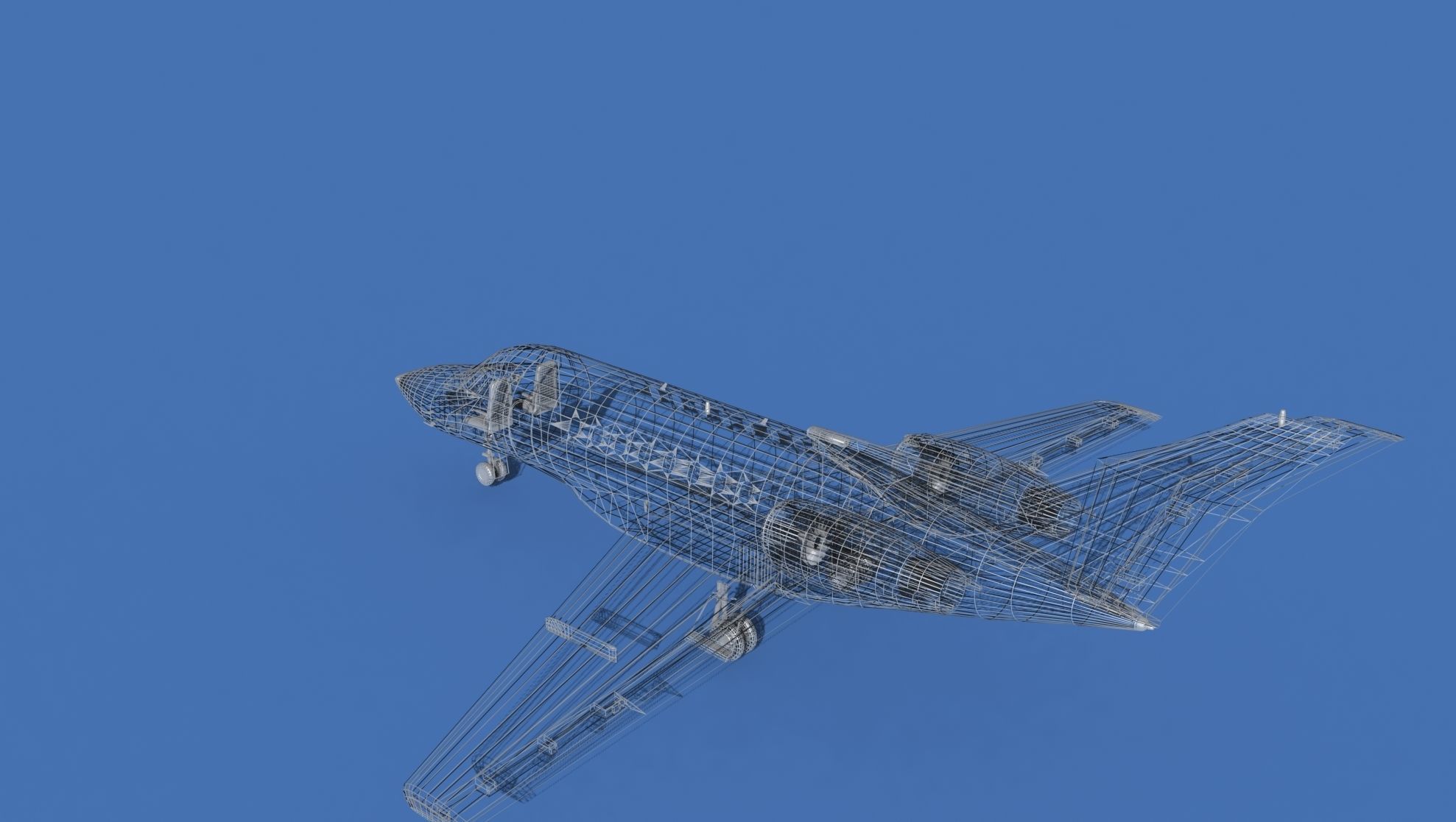 Hawker Siddley 1000 V12 3D model_15