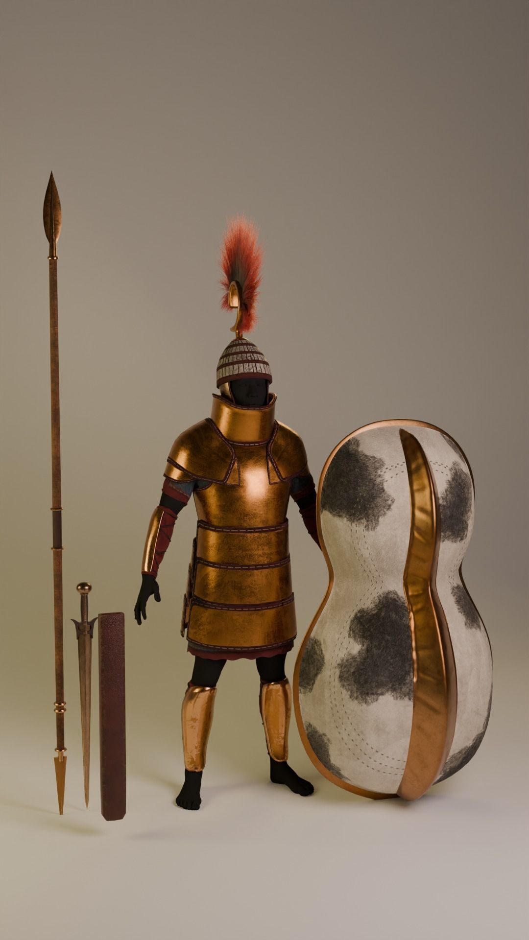 Bronze Age Armor  Set 3D model_5
