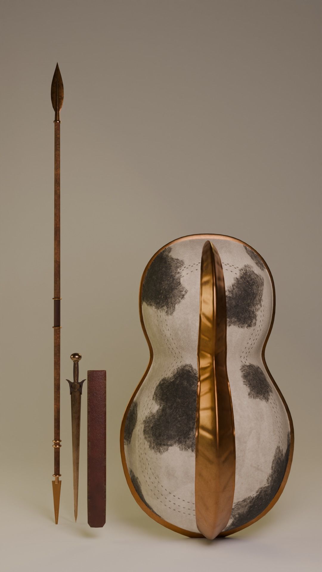 Bronze Age Armor  Set 3D model_8