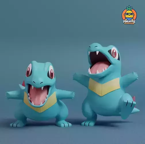 Pokemon -Totodile with 2 poses