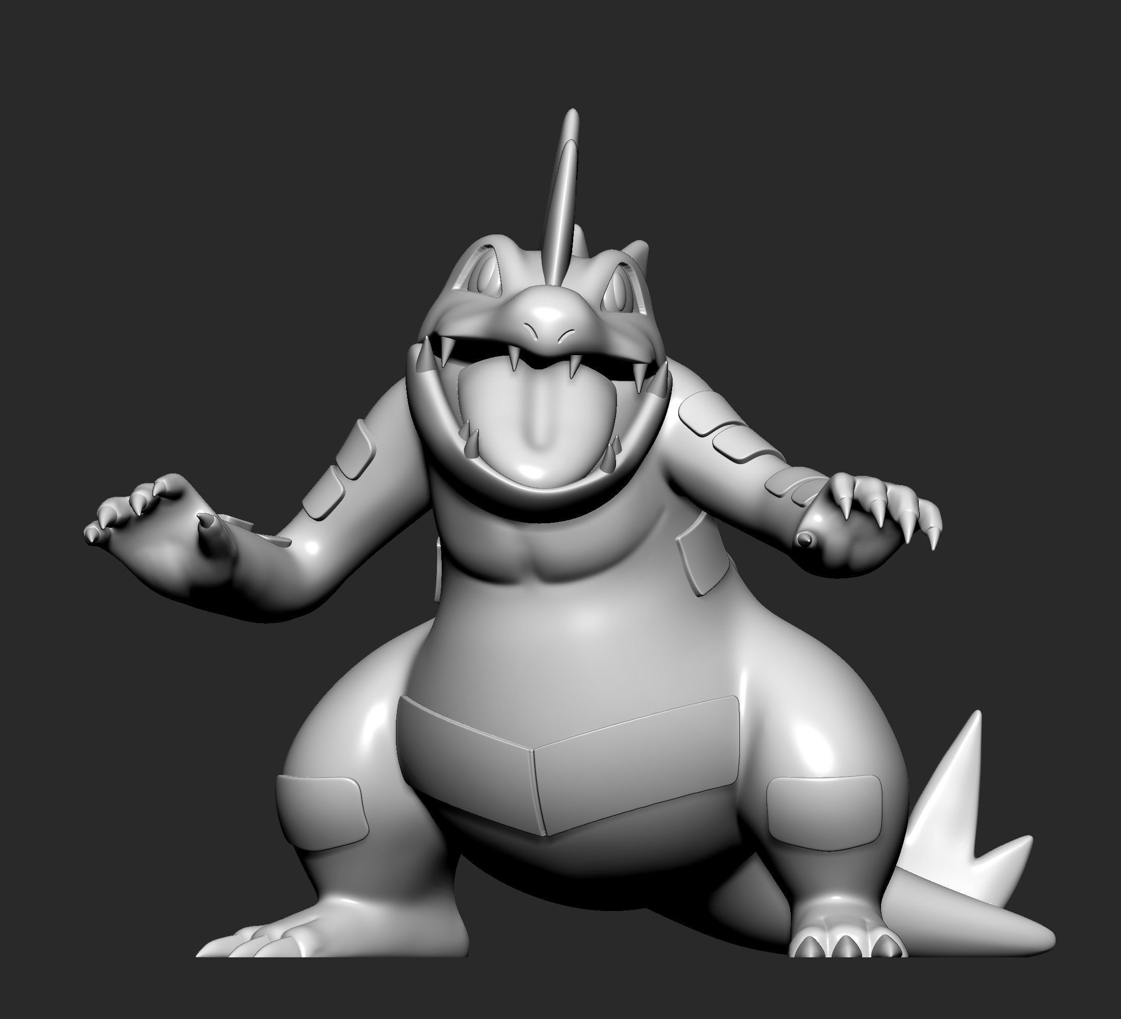 Pokemon - Feraligatr with 2 poses 3D print model_9