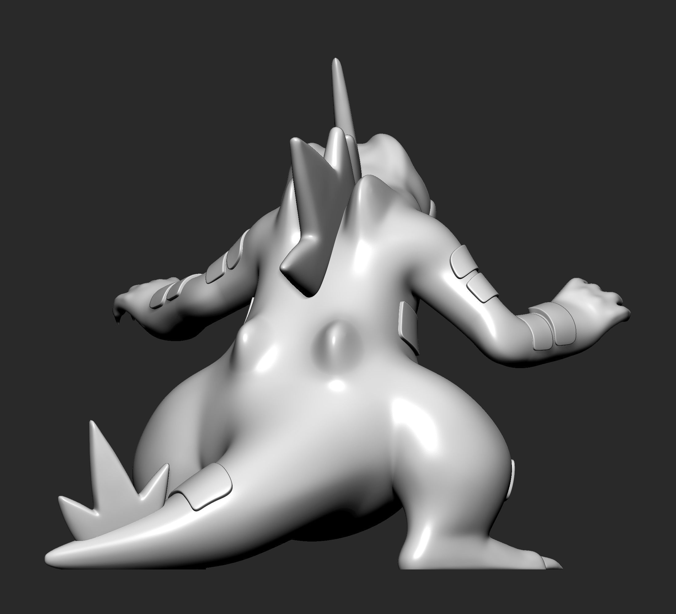 Pokemon - Feraligatr with 2 poses 3D print model_13