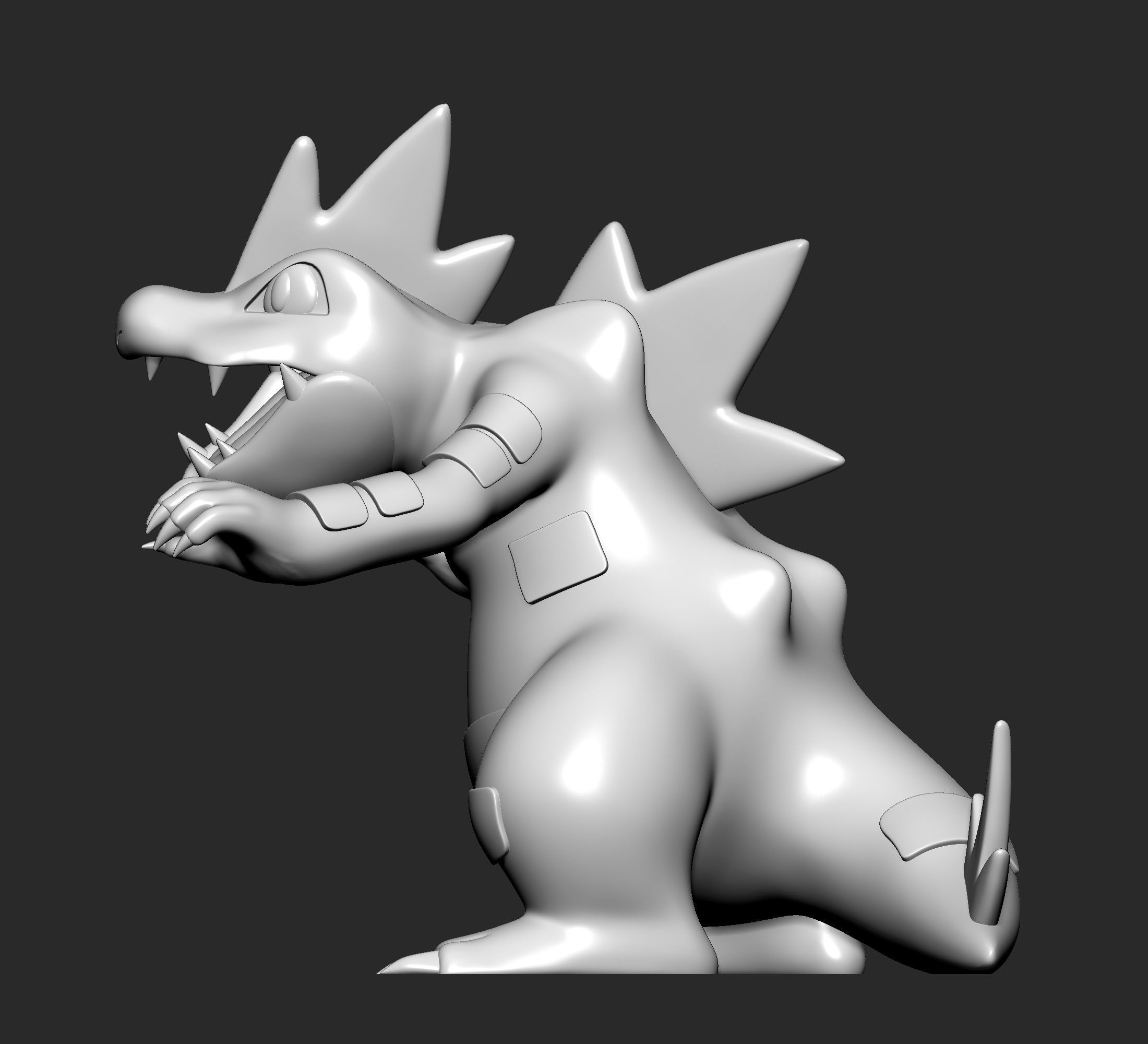 Pokemon - Feraligatr with 2 poses 3D print model_10