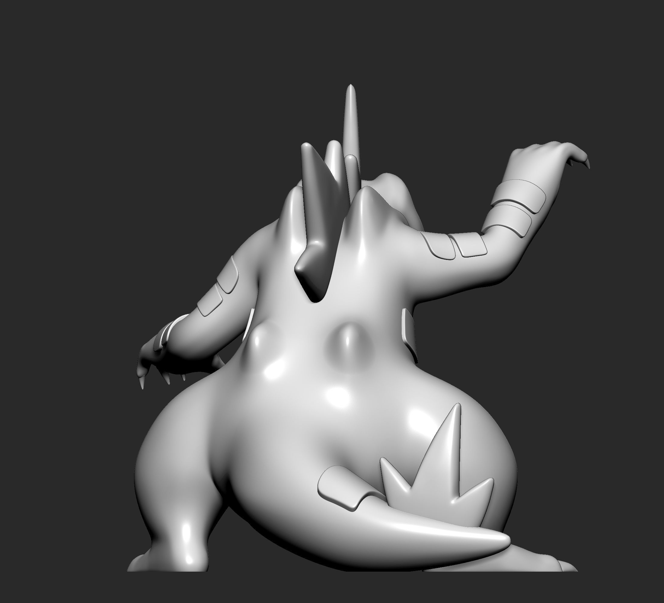 Pokemon - Feraligatr with 2 poses 3D print model_6