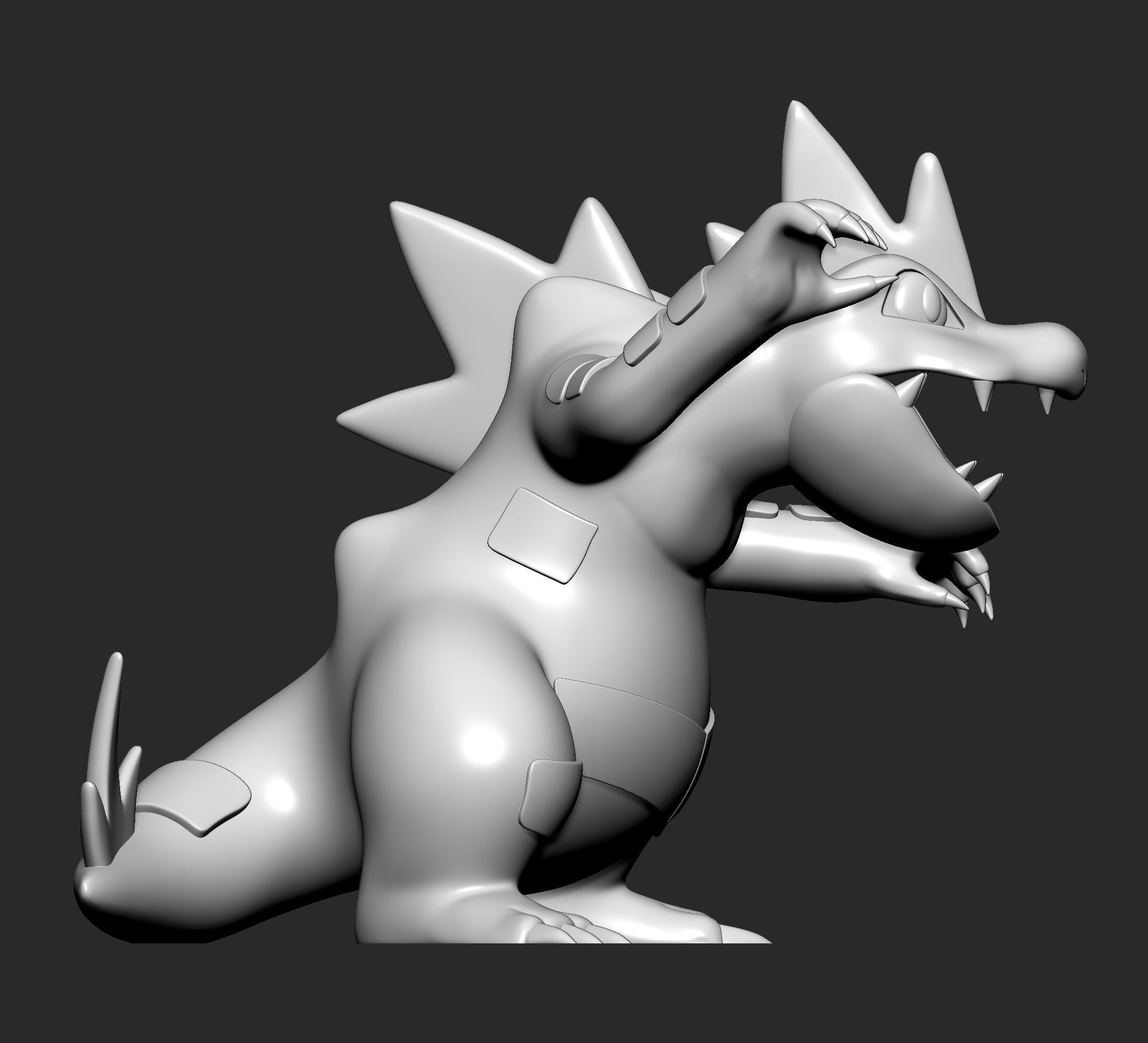 Pokemon - Feraligatr with 2 poses 3D print model_7