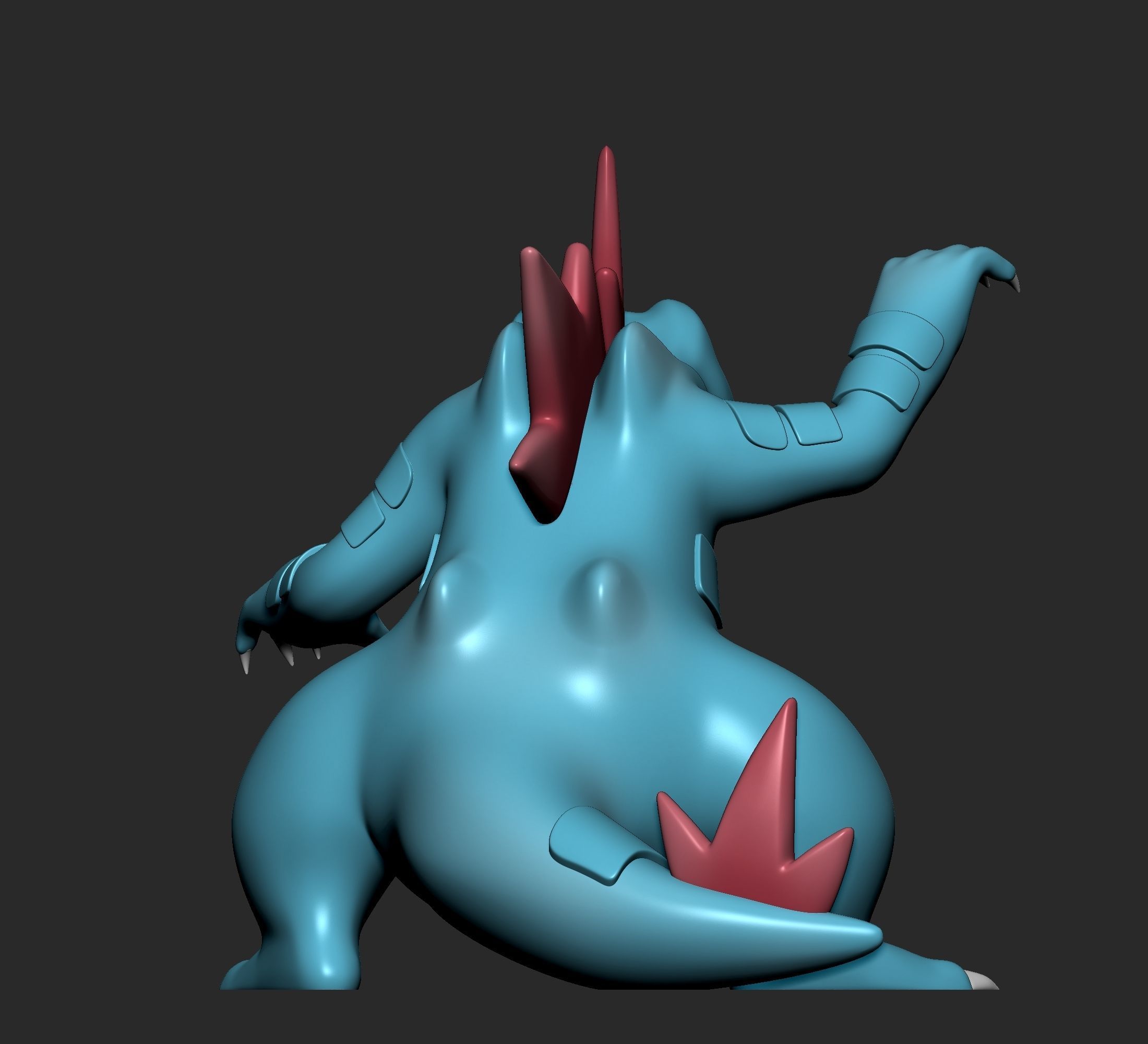 Pokemon - Feraligatr with 2 poses 3D print model_5