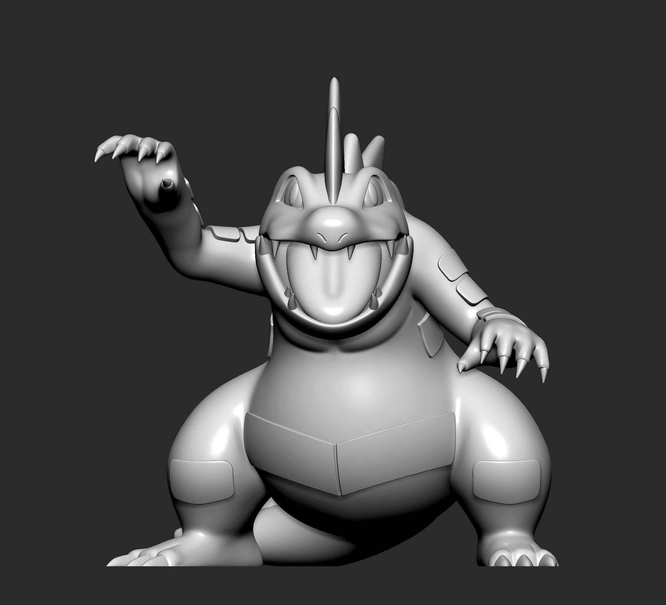 Pokemon - Feraligatr with 2 poses 3D print model_2