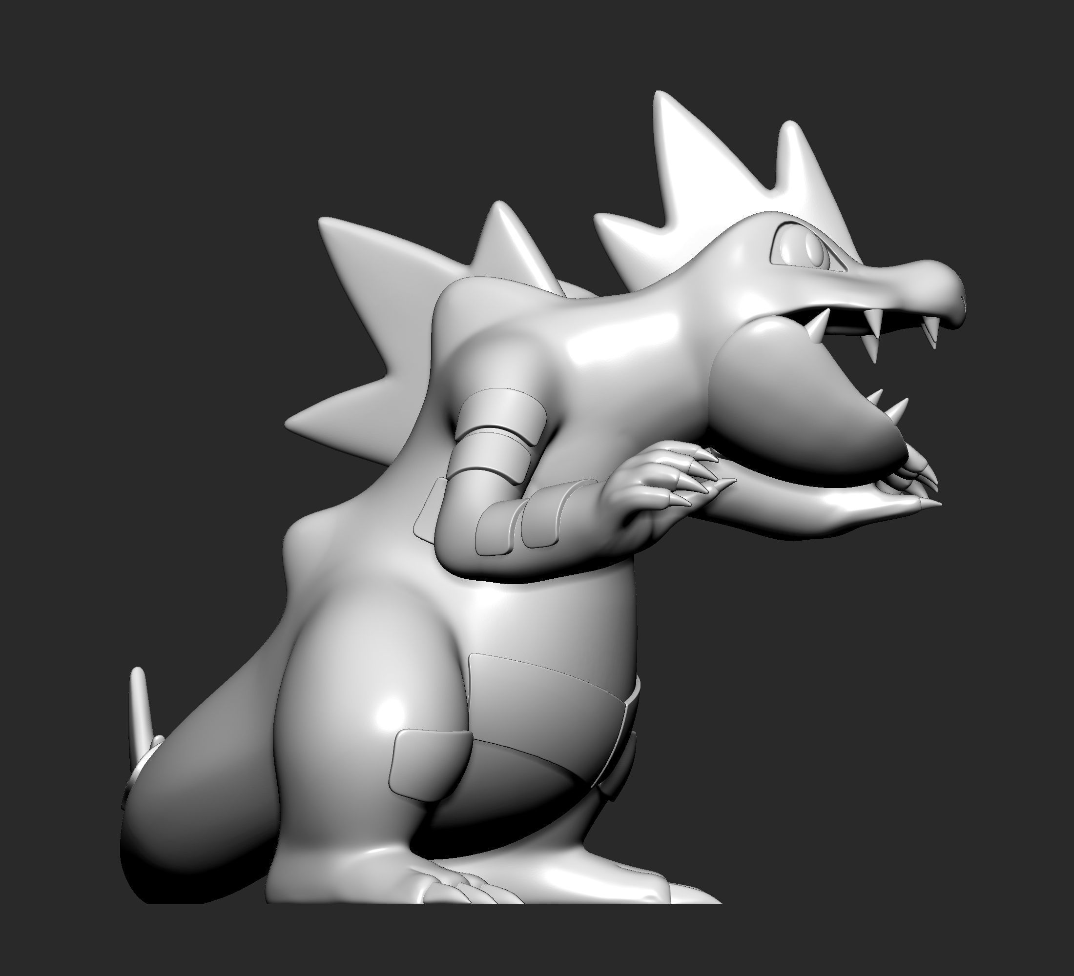 Pokemon - Feraligatr with 2 poses 3D print model_14