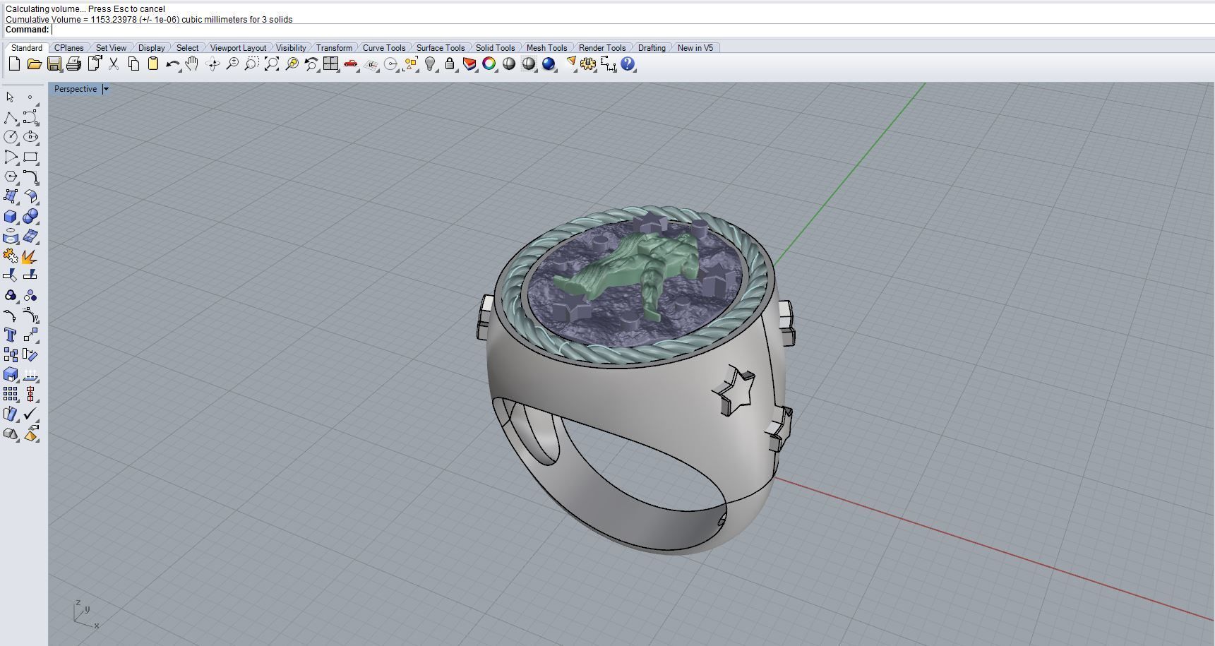 Zodiac Ring Aquarius 3D print model_11