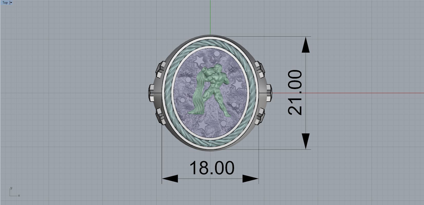 Zodiac Ring Aquarius 3D print model_10