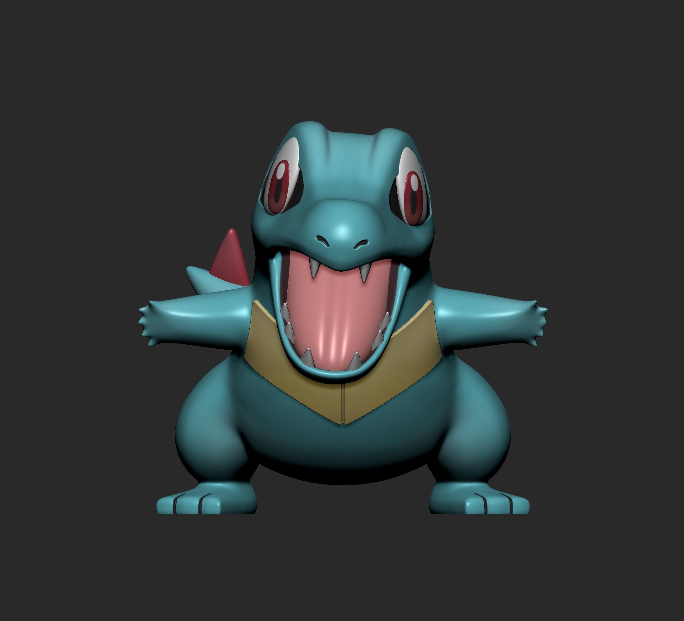 Pokemon - Totodile Croconaw and Feraligatr  3D print model_4