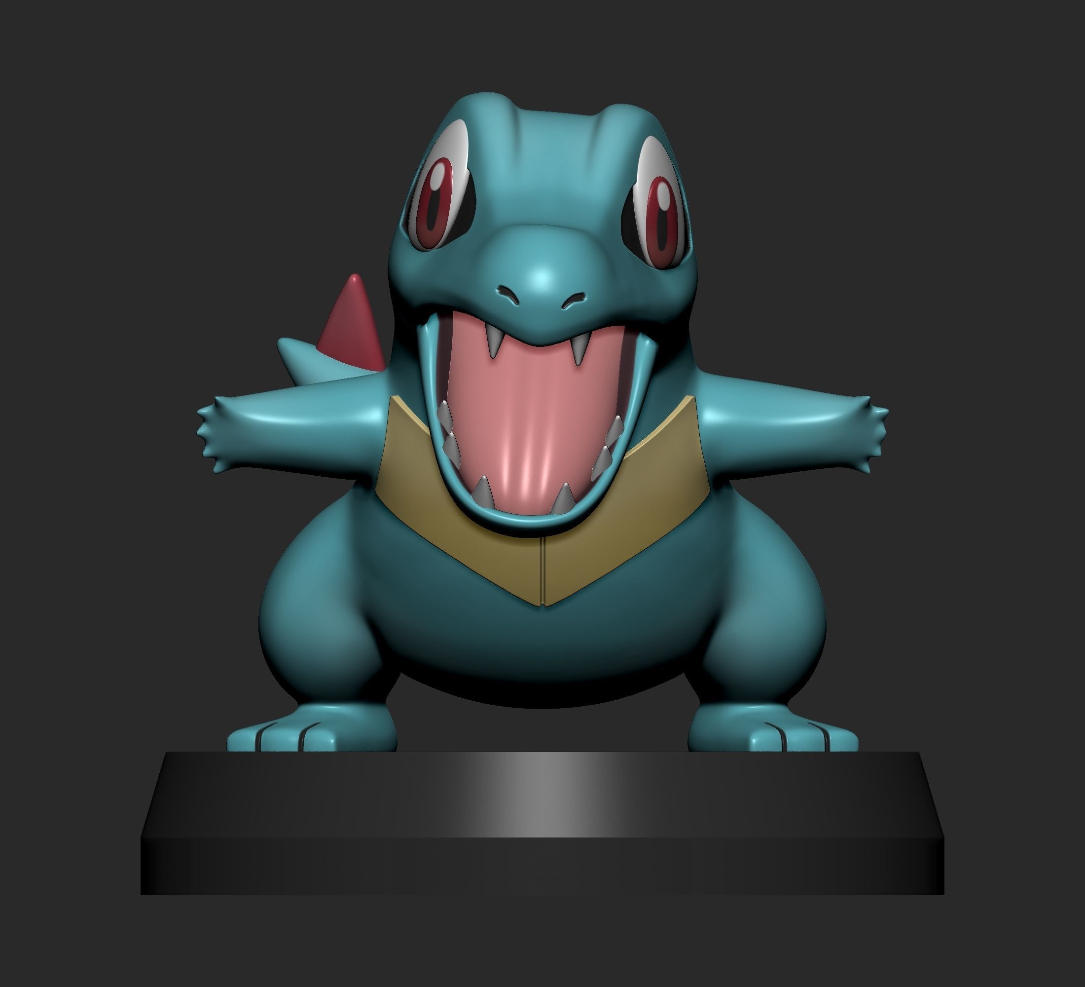 Pokemon - Totodile Croconaw and Feraligatr  3D print model_8