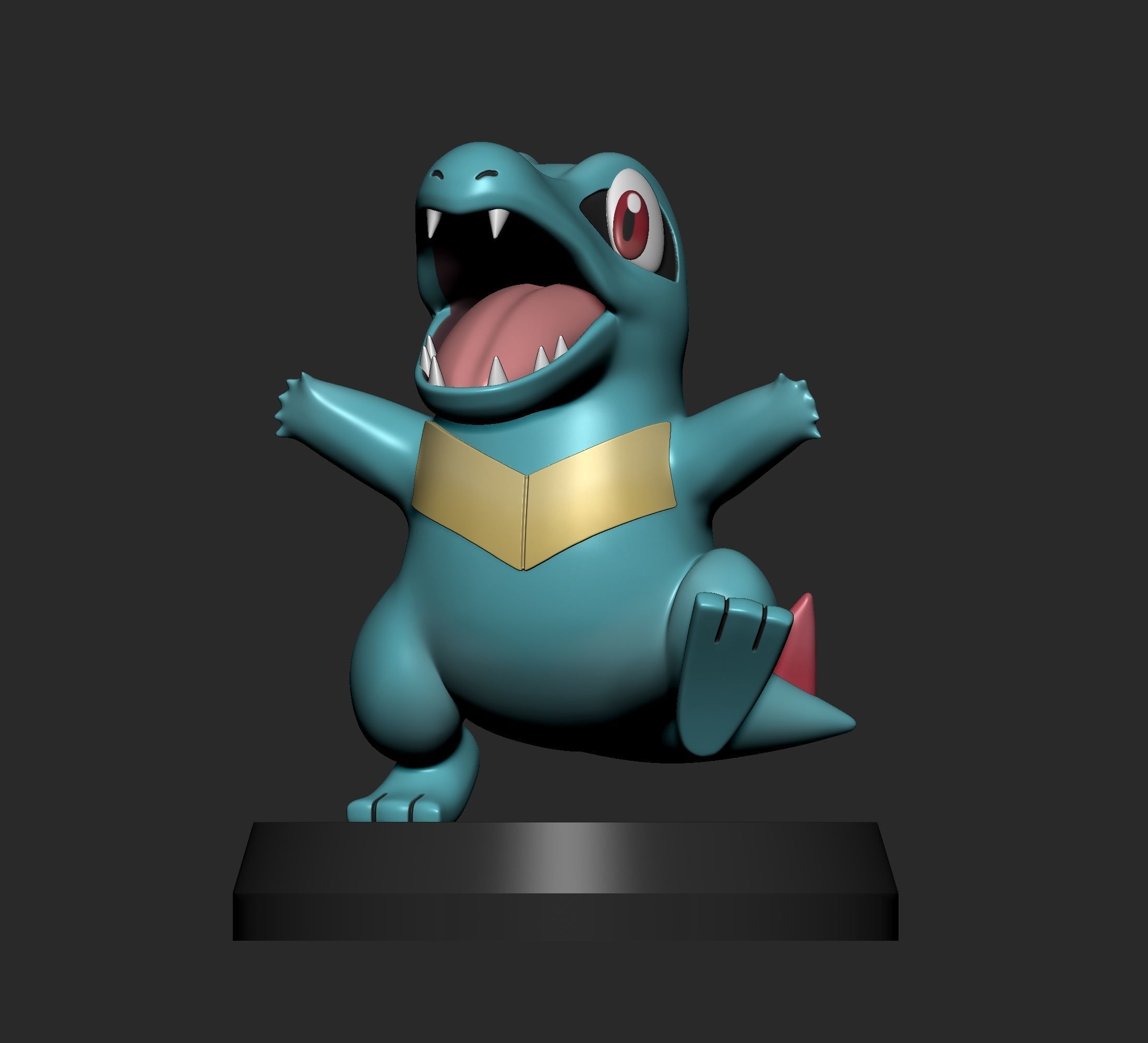 Pokemon - Totodile Croconaw and Feraligatr  3D print model_2