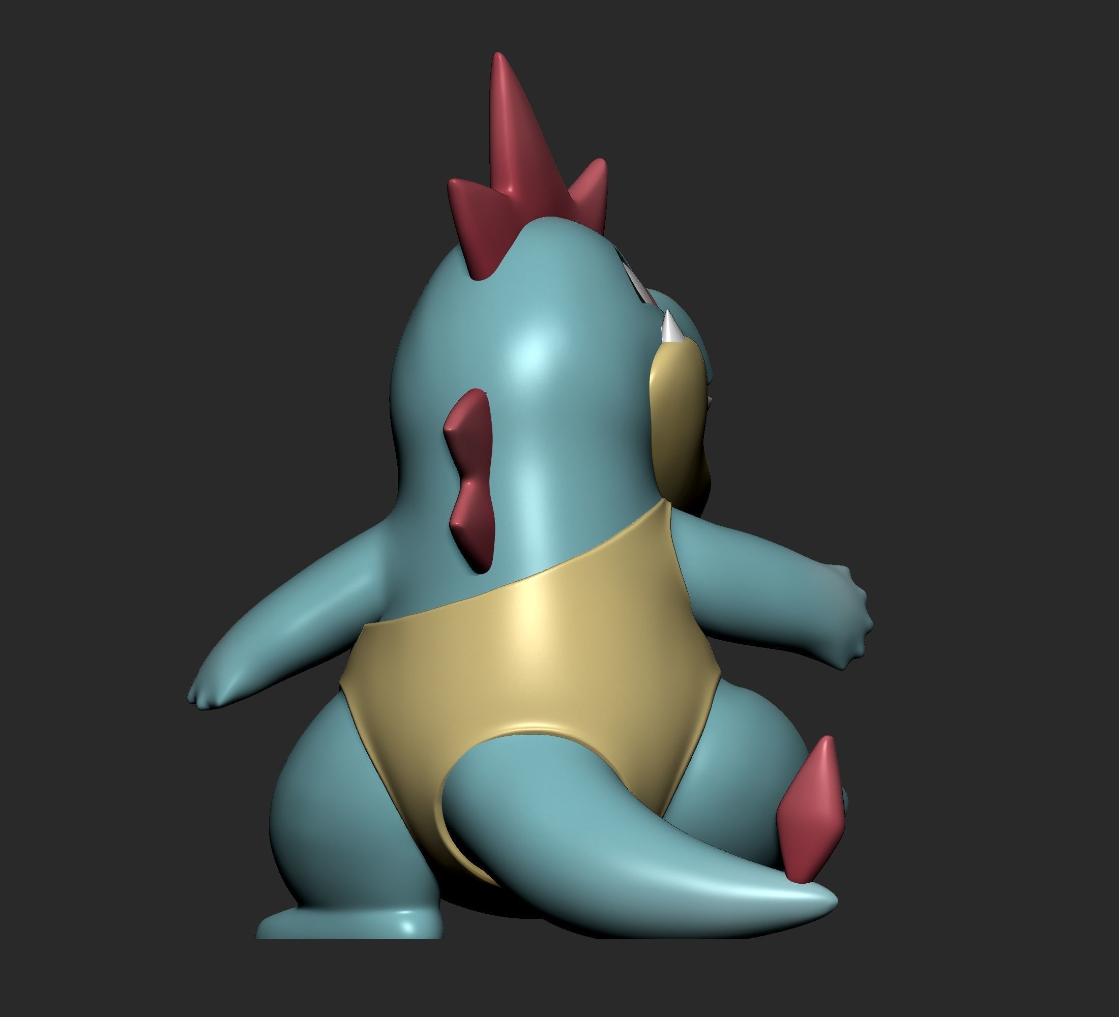 Pokemon - Totodile Croconaw and Feraligatr  3D print model_15