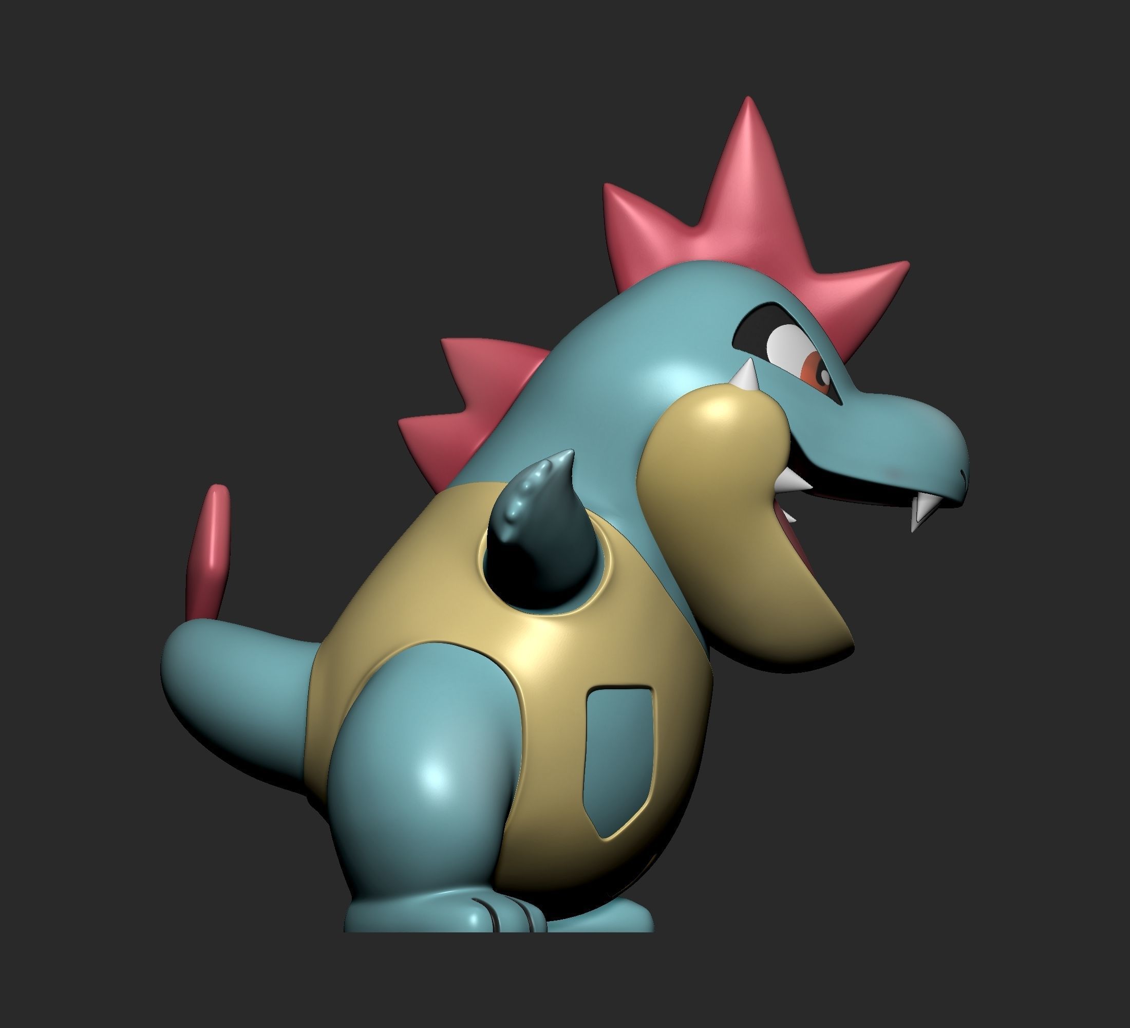 Pokemon - Totodile Croconaw and Feraligatr  3D print model_14