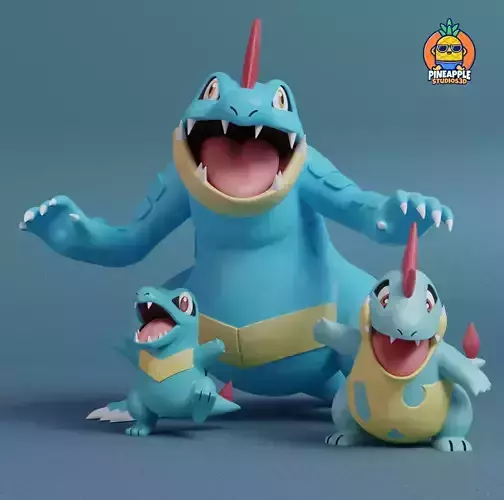 Pokemon - Totodile Croconaw and Feraligatr 