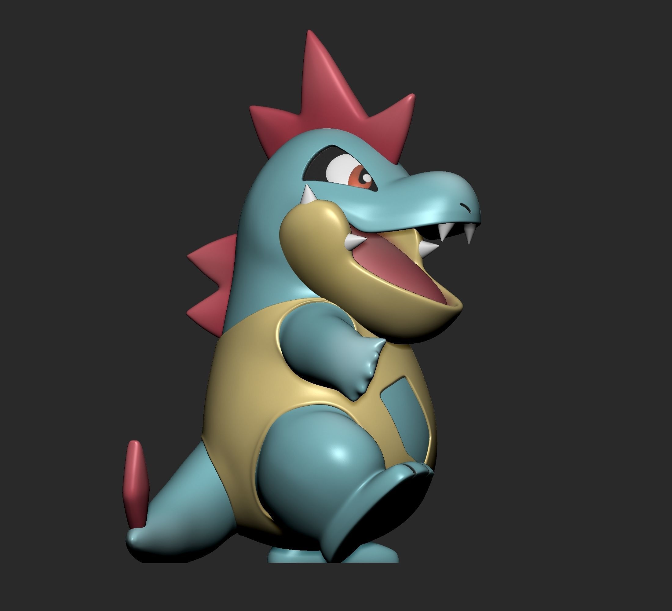 Pokemon - Totodile Croconaw and Feraligatr  3D print model_16