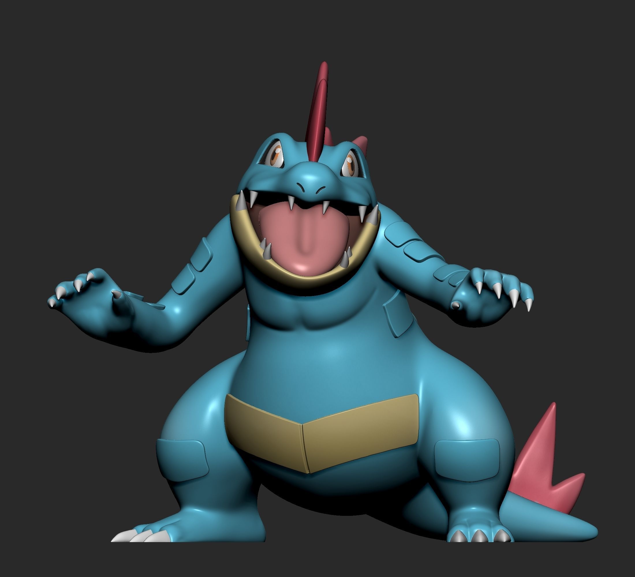 Pokemon - Totodile Croconaw and Feraligatr  3D print model_21