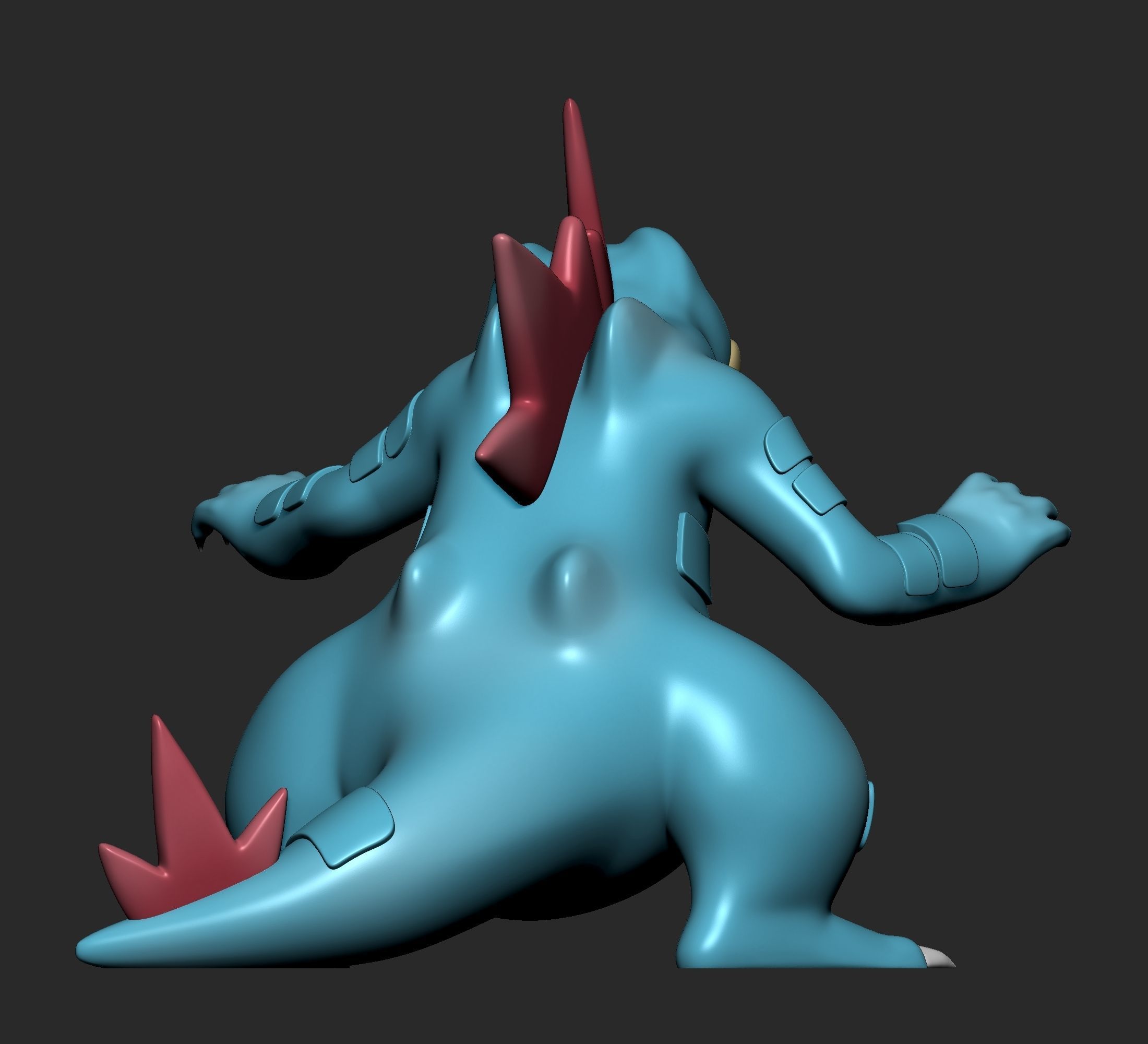 Pokemon - Totodile Croconaw and Feraligatr  3D print model_22
