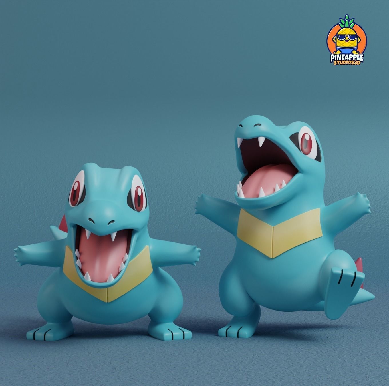 Pokemon - Totodile Croconaw and Feraligatr  3D print model_1