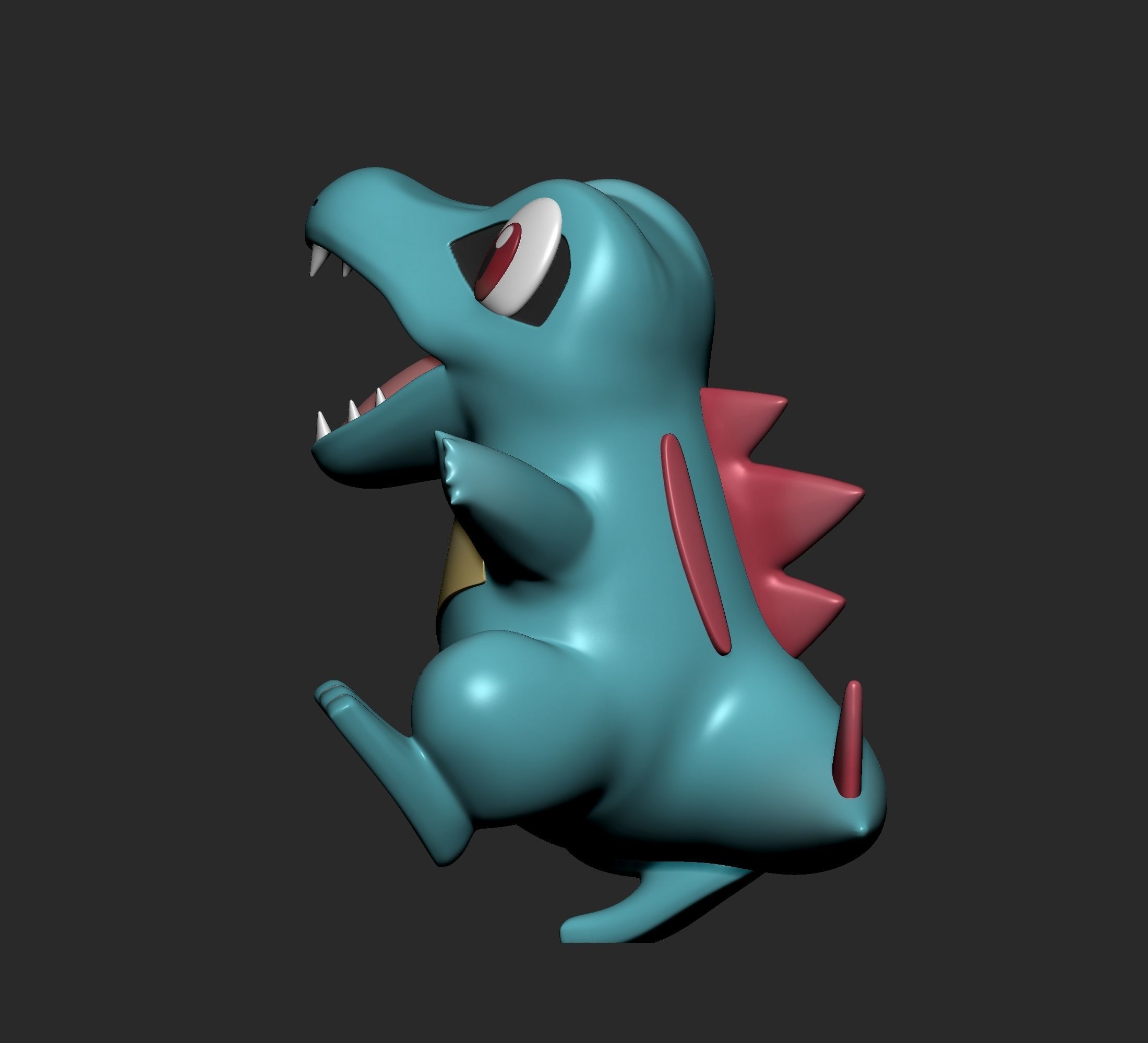 Pokemon - Totodile Croconaw and Feraligatr  3D print model_7