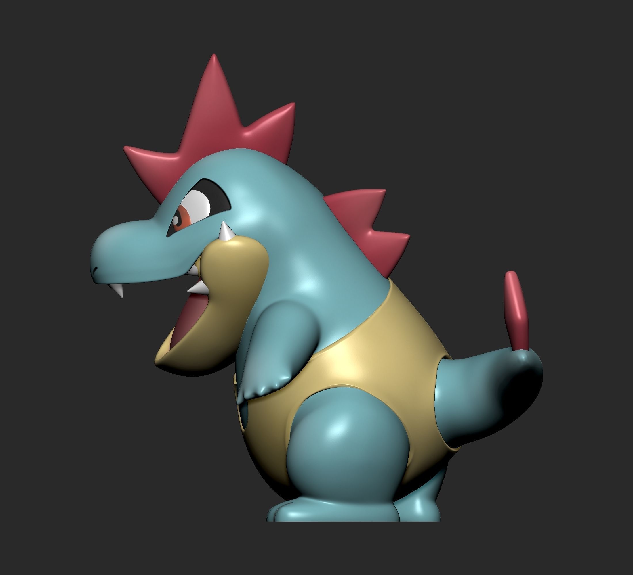 Pokemon - Totodile Croconaw and Feraligatr  3D print model_17