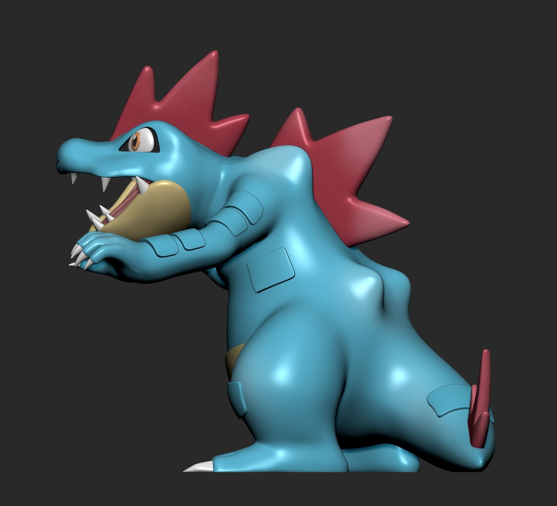 Pokemon - Totodile Croconaw and Feraligatr  3D print model_24