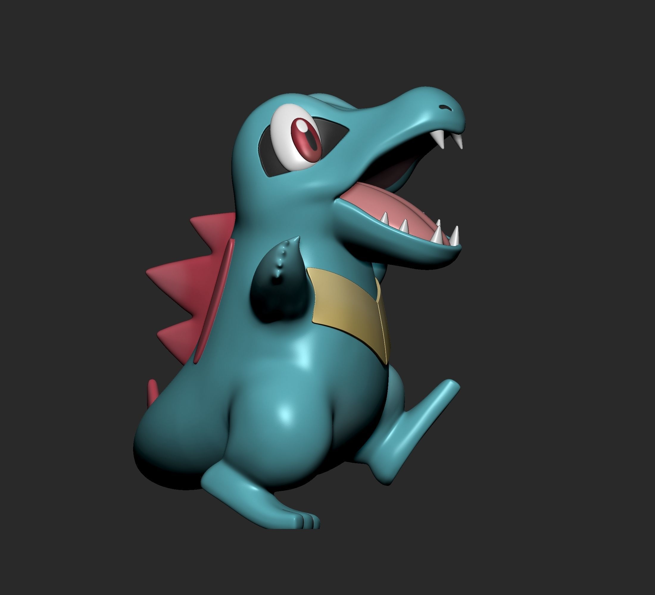 Pokemon - Totodile Croconaw and Feraligatr  3D print model_6