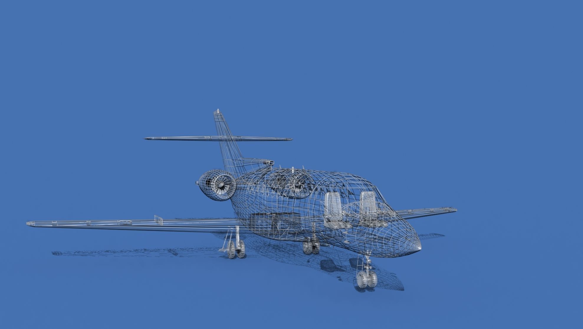 Hawker Siddley 1000 V16 3D model_12