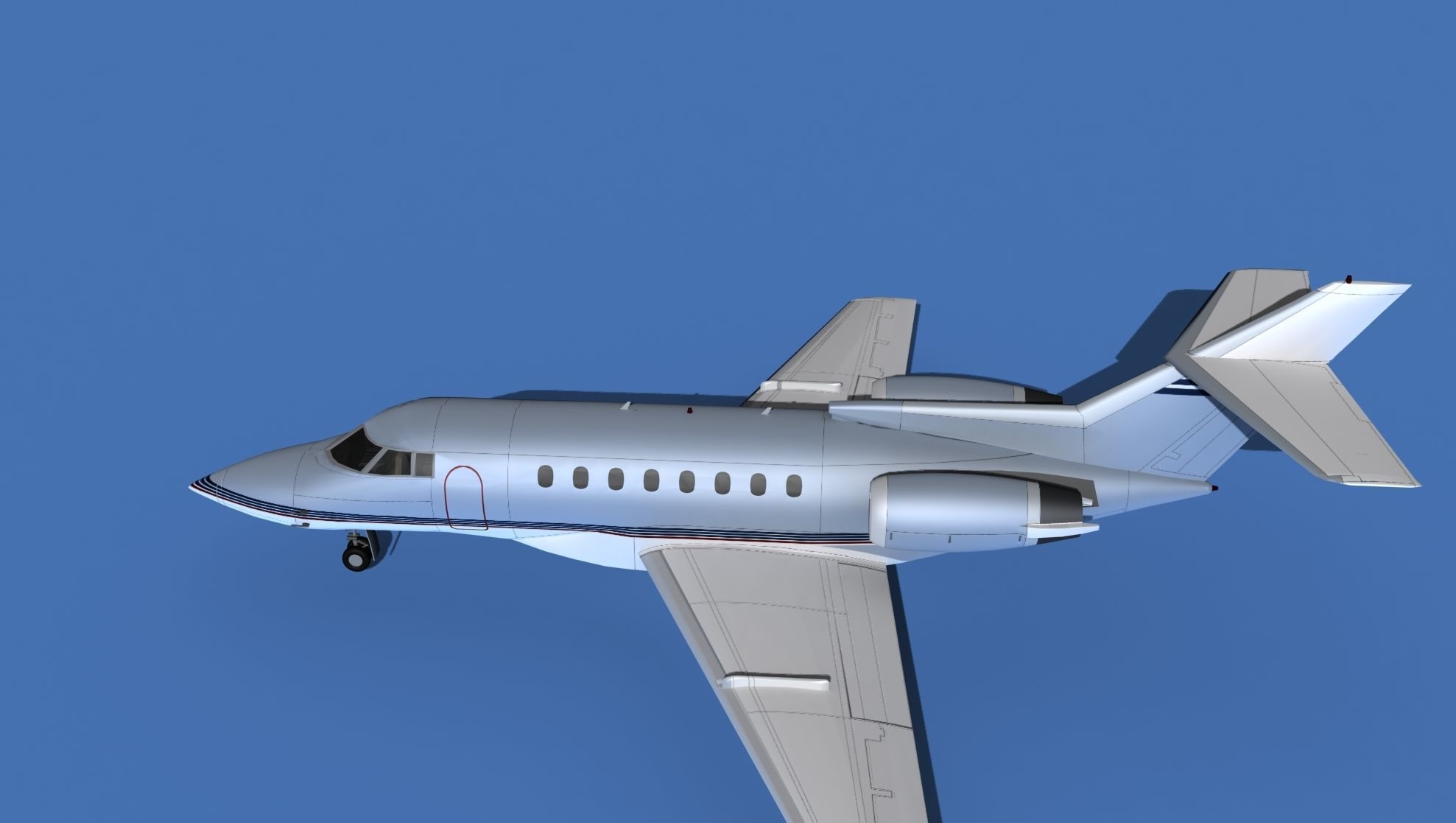 Hawker Siddley 1000 V16 3D model_9