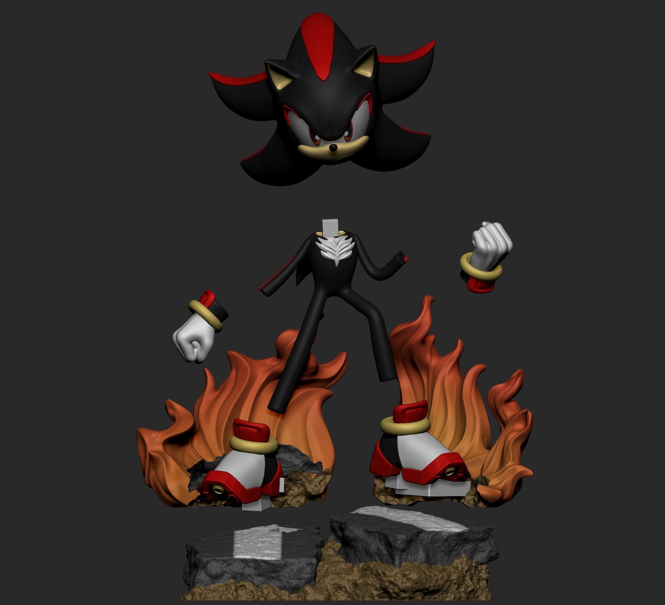 Sonic The Hedgehod - Shadow 3D print model_9