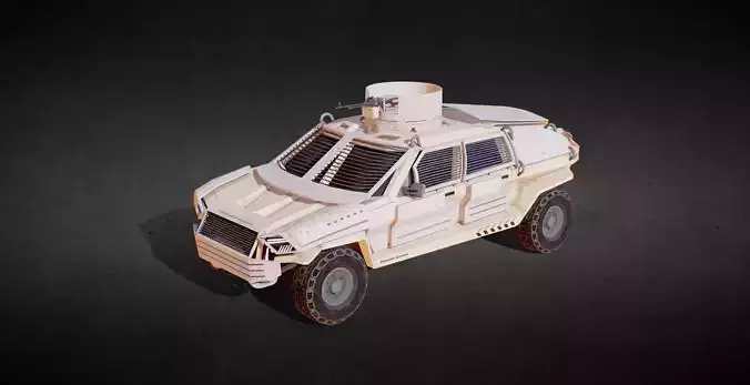 Military Suv Gameready Low-poly 3D model