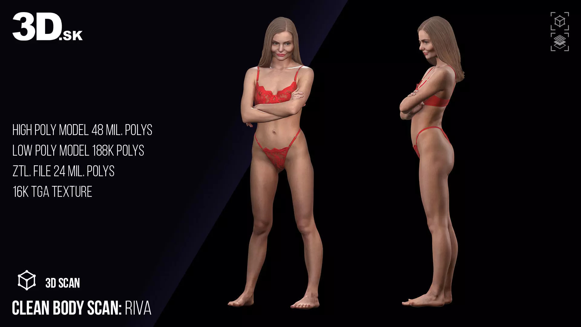 Cleaned 3D Body Scan Riva Underwear 3D model_0