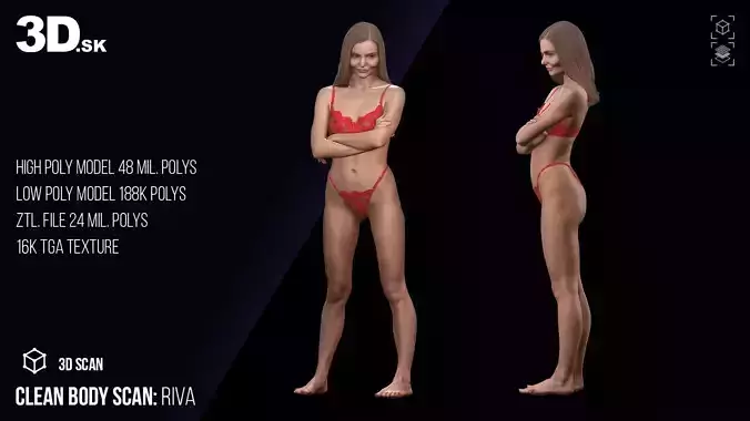 Cleaned 3D Body Scan Riva Underwear