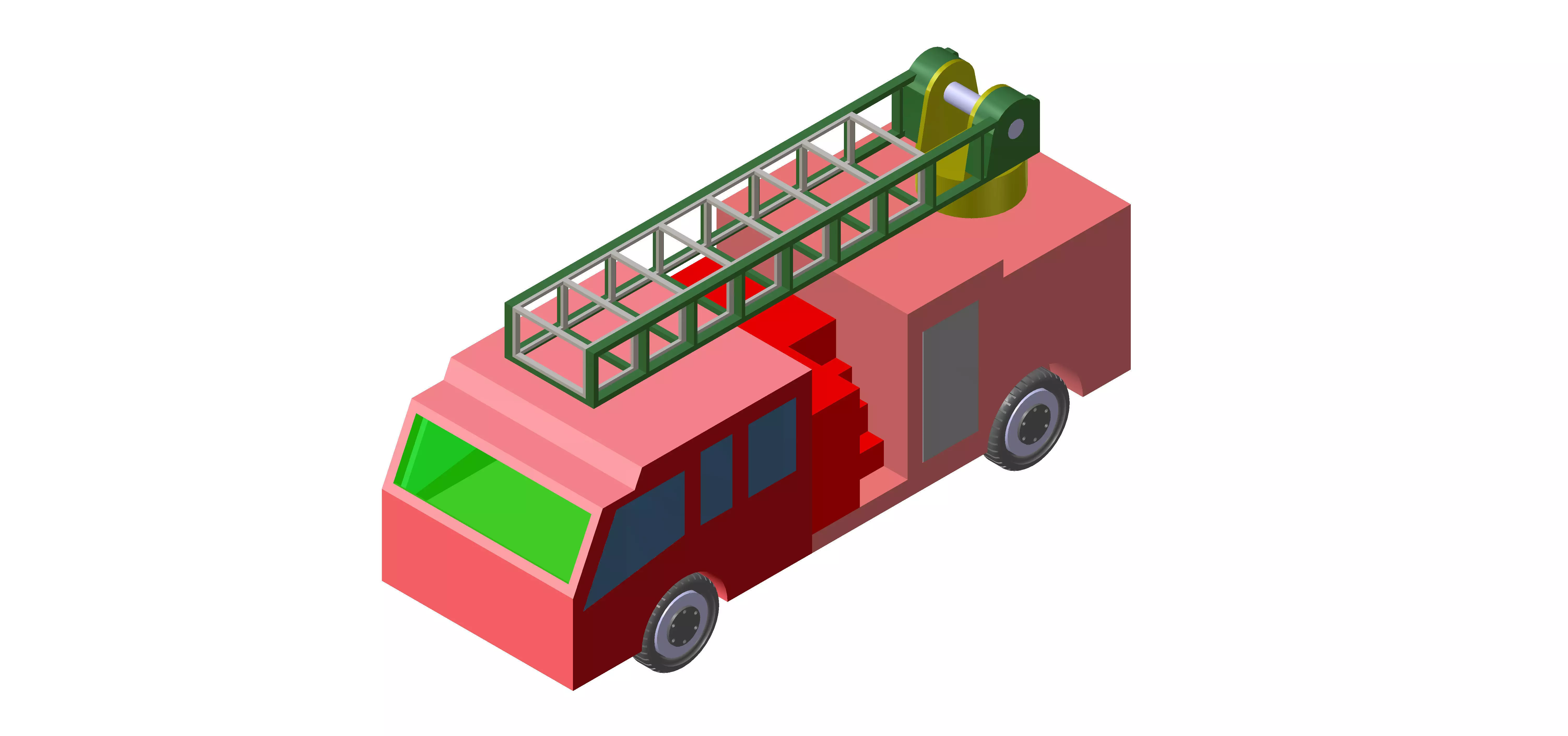 Fire fighting Truck Toy 3d model 3D model