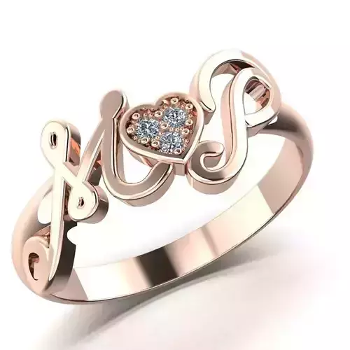  PRINTABLE WEDDING RING HEART M love P