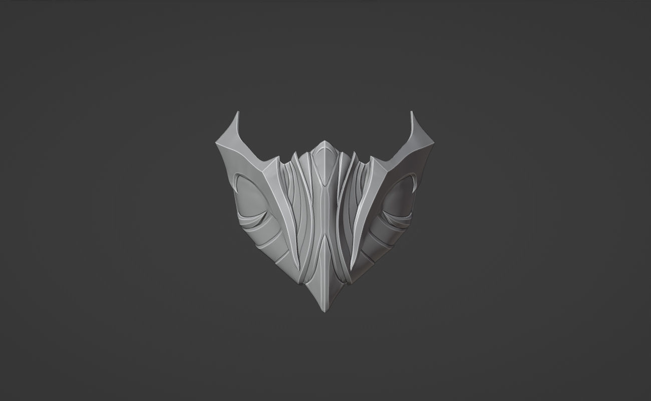 Takeda mask  from MK1 -  Vengeful Heart 3D print model_5