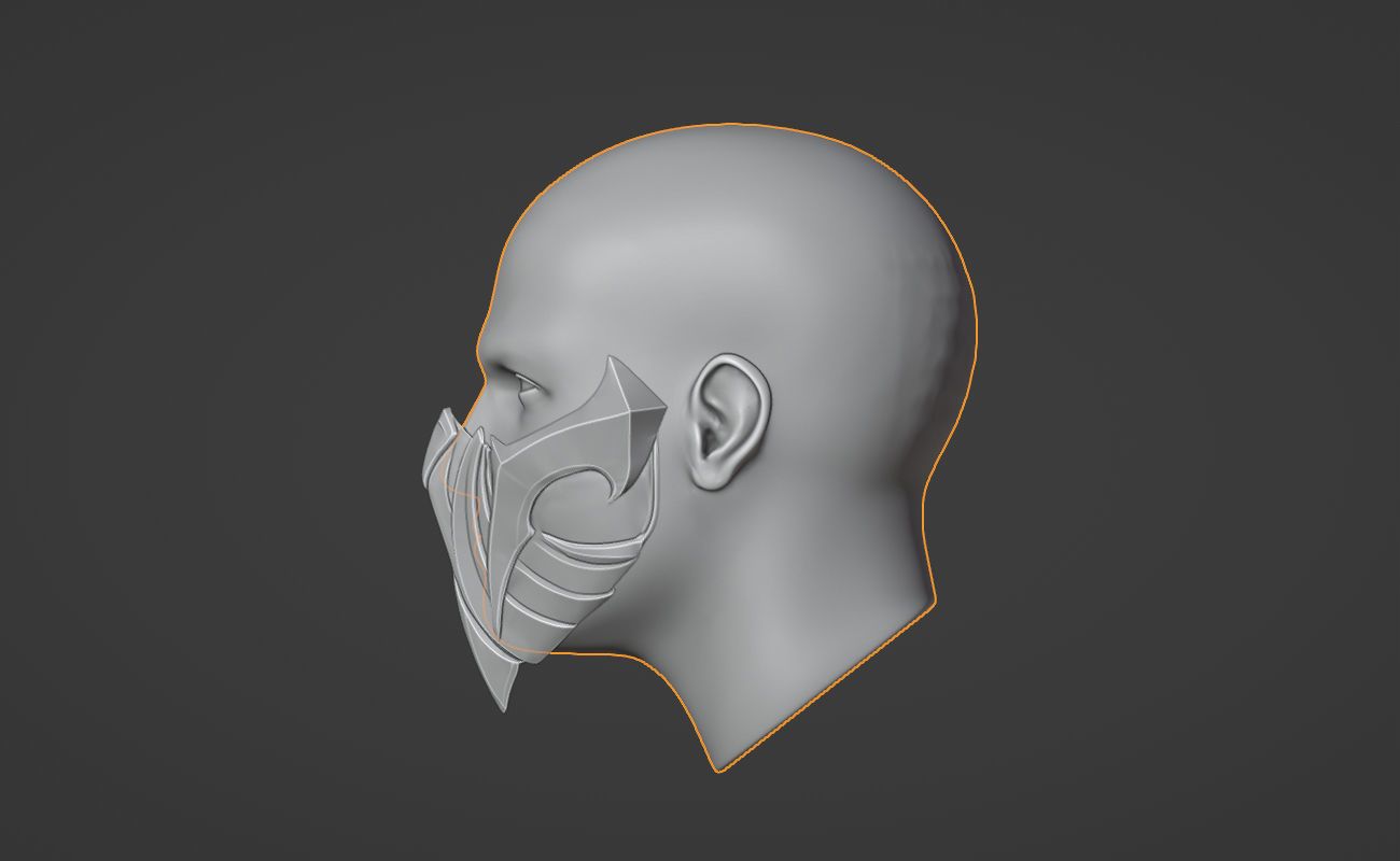 Takeda mask  from MK1 -  Vengeful Heart 3D print model_2