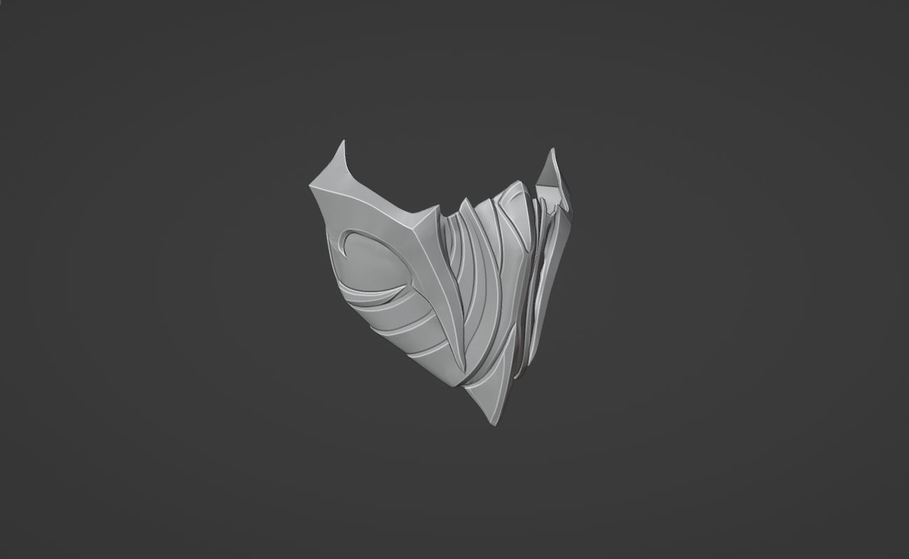 Takeda mask  from MK1 -  Vengeful Heart 3D print model_7