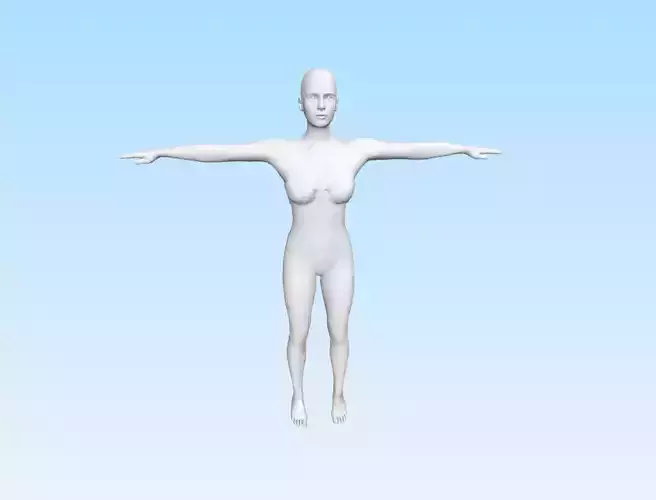 3d model of women with clothes for 3d printing 